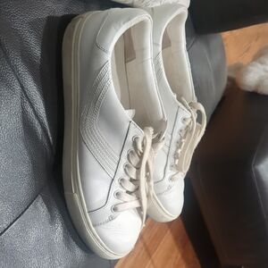 Tory Burch White Leather Sneakers